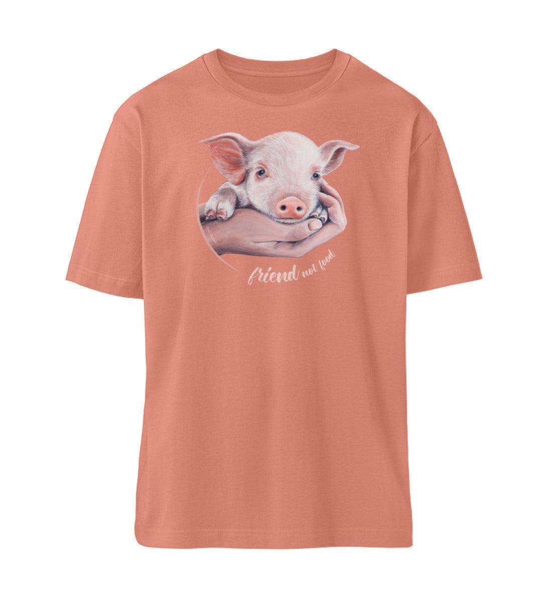 Friend not Food Schwein [Chantal Kaufmann] - Organic Relaxed Shirt - Team Vegan © vegan t shirt
