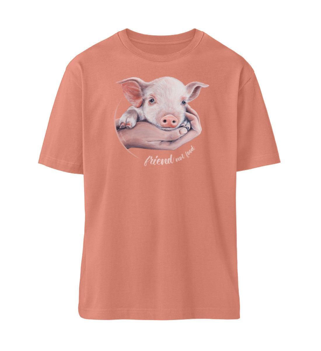 Friend not Food Schwein [Chantal Kaufmann] - Fuser Relaxed Shirt Fuser Relaxed Shirt ST/ST Shirtee Rose Clay S 