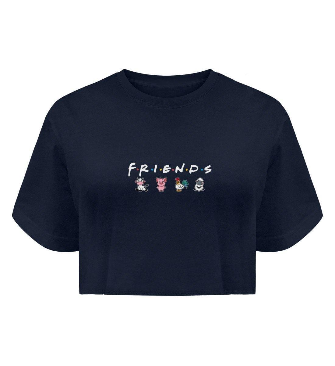 Friends - Boyfriend Organic Crop Top - Team Vegan © vegan t shirt