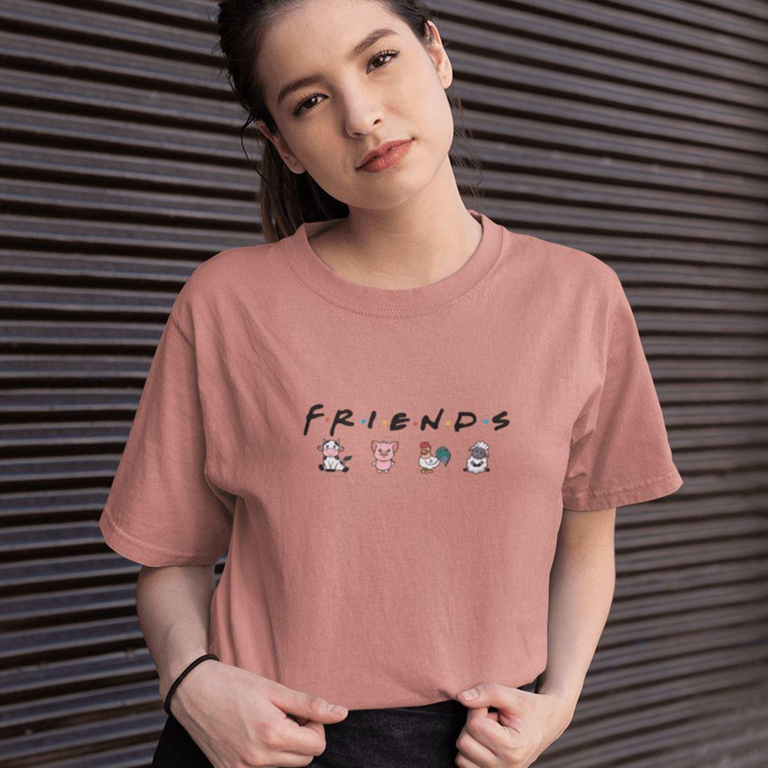 Friends - Organic Relaxed Shirt - Team Vegan © vegan t shirt