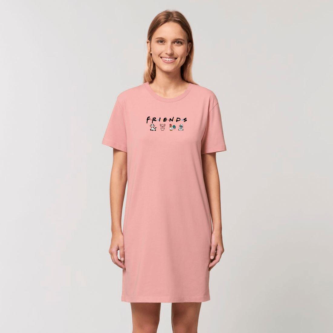 Friends - T-Shirt Kleid - Team Vegan © vegan t shirt