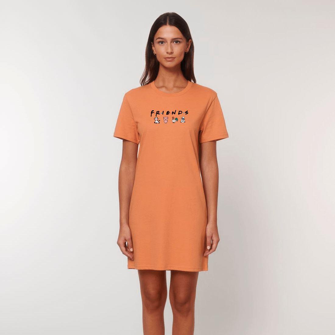 Friends - T-Shirt Kleid - Team Vegan © vegan t shirt