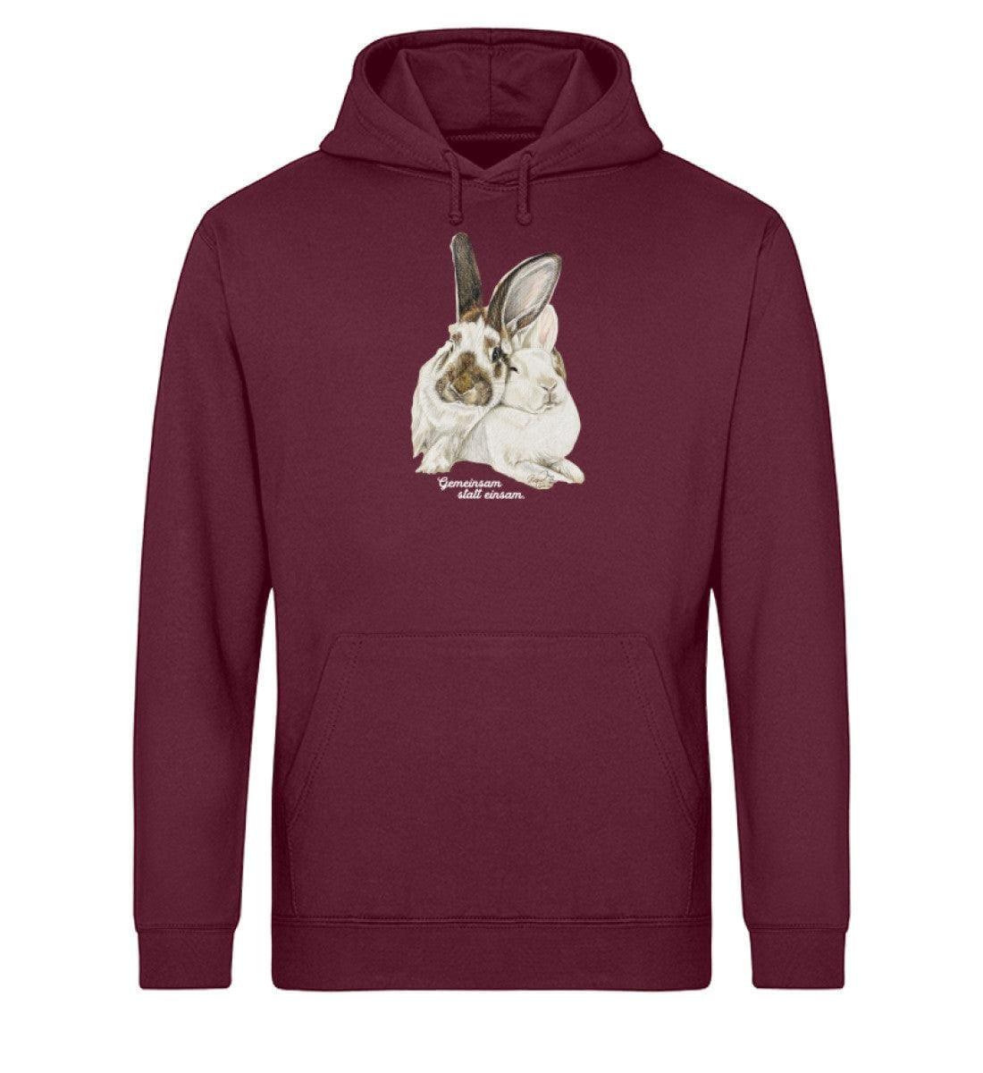 Gemeinsam statt einsam [Burg Nagezahn] - Unisex Organic Hoodie - Team Vegan © vegan t shirt