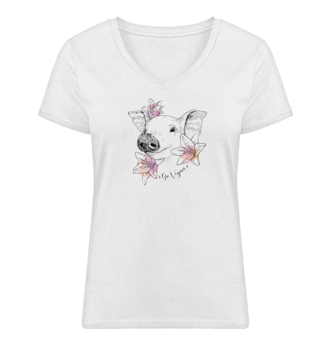 Go Vegan Pig [div] - Stella Evoker T-Shirt ST/ST Stella Evoker T-Shirt ST/ST Shirtee White XS 
