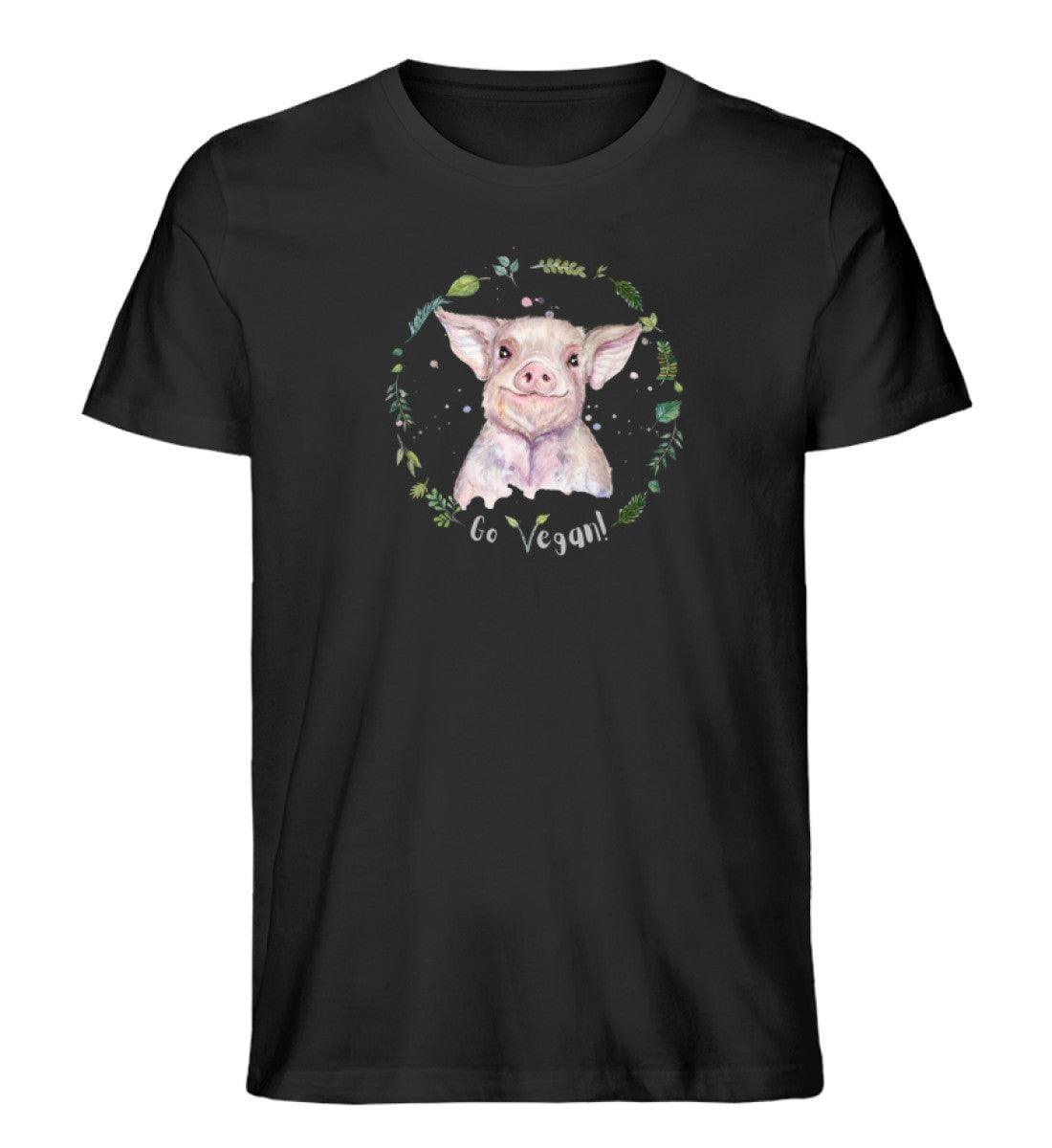 Go Vegan! [Svenja Rakel] - Unisex Organic Shirt Rocker T-Shirt ST/ST Shirtee Schwarz S 