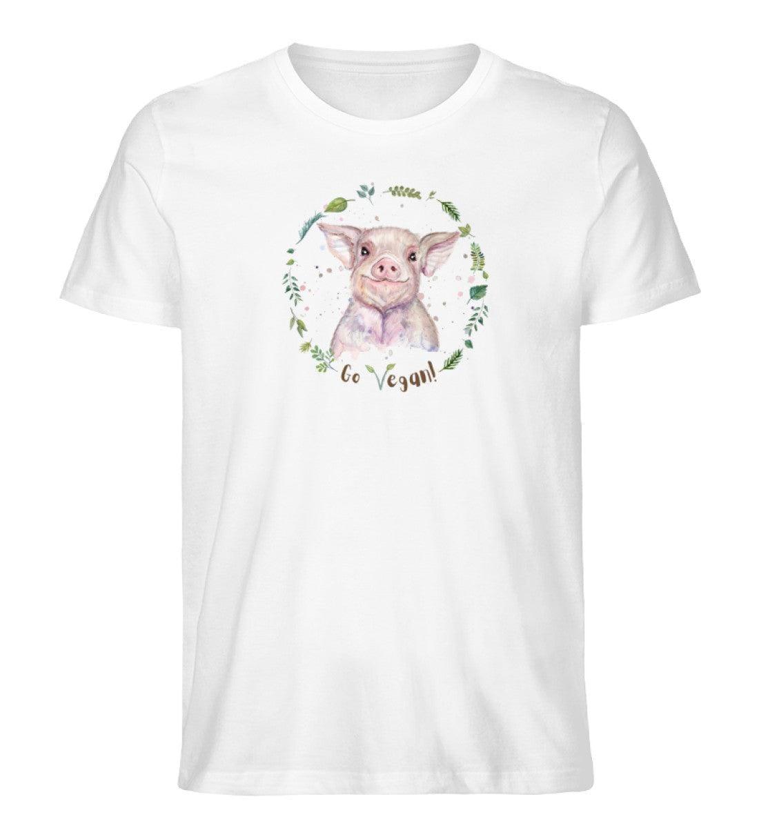 Go Vegan! [Svenja Rakel] - Unisex Organic Shirt Rocker T-Shirt ST/ST Shirtee Weiß S 