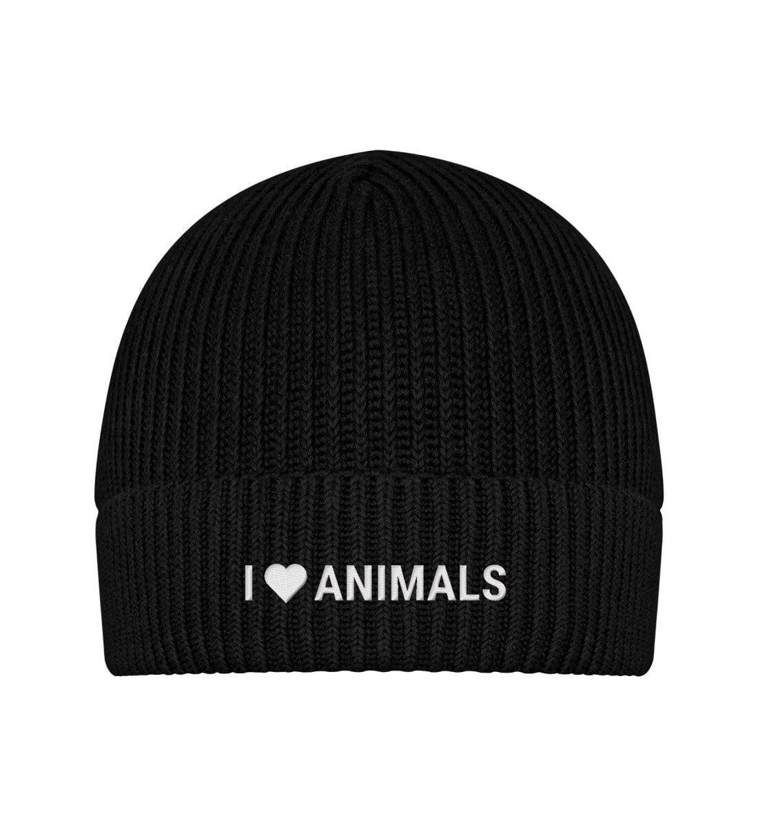 I love Animals - Fischermütze mit Stick - Team Vegan © vegan t shirt