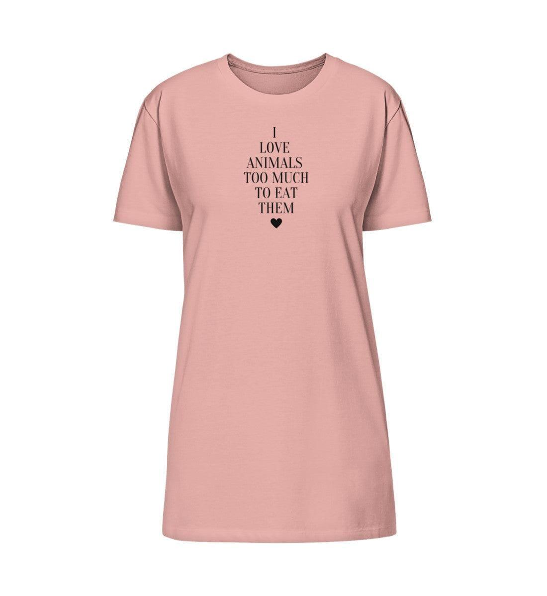 I love animals - T-Shirt Kleid Stella Spinner T-Shirt Kleid ST/ST Shirtee Canyon Pink XS 