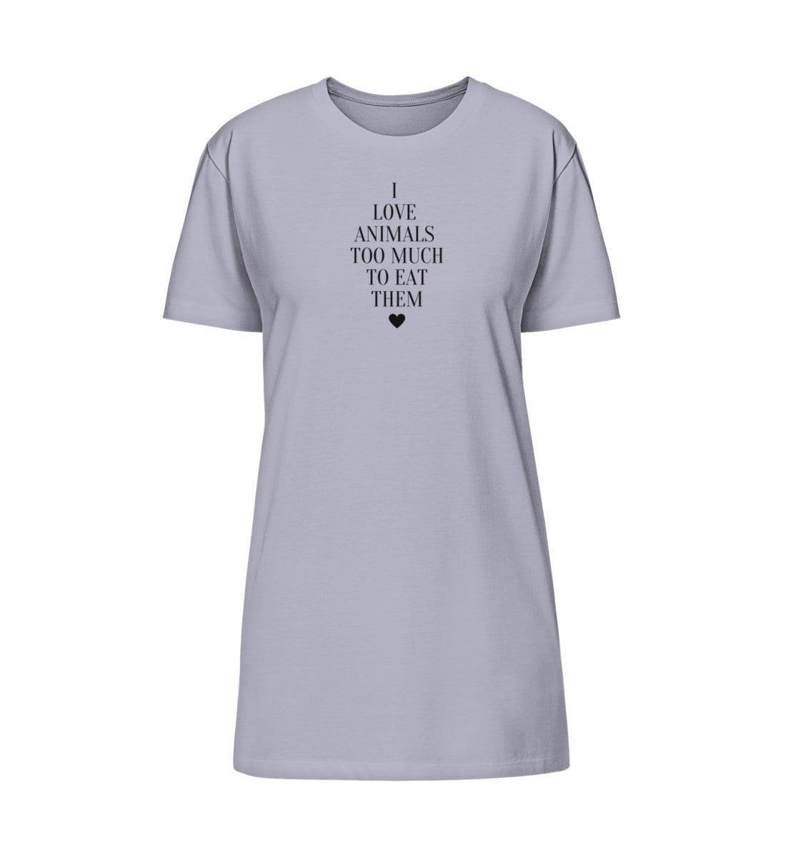 I love animals - T-Shirt Kleid Stella Spinner T-Shirt Kleid ST/ST Shirtee Lavender XS 
