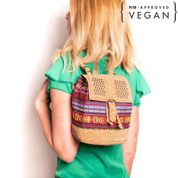 Kork Rucksack Juanita - Team Vegan © vegan t shirt