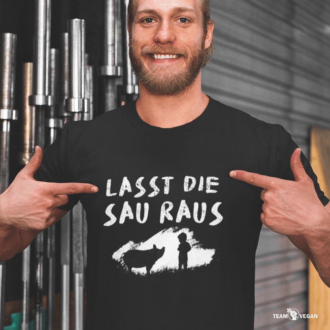 Lasst die Sau raus - Unisex Organic Shirt - Team Vegan © vegan t shirt