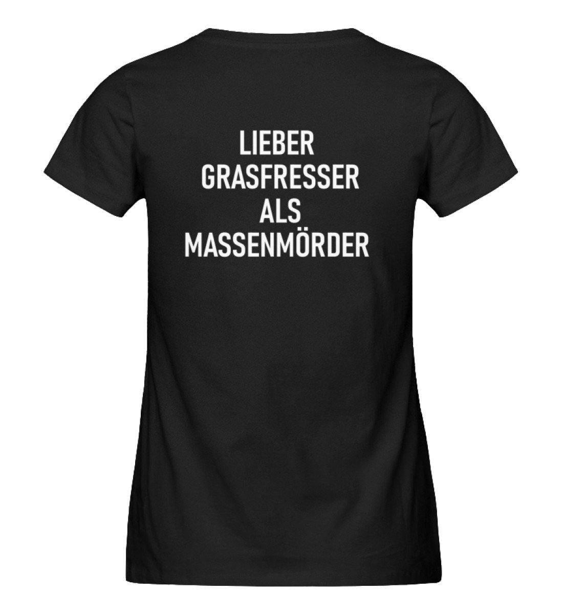 Lieber Grasfresser als Massenmörder - Damen Organic Shirt Stella Jazzer T-Shirt ST/ST Shirtee Schwarz S 