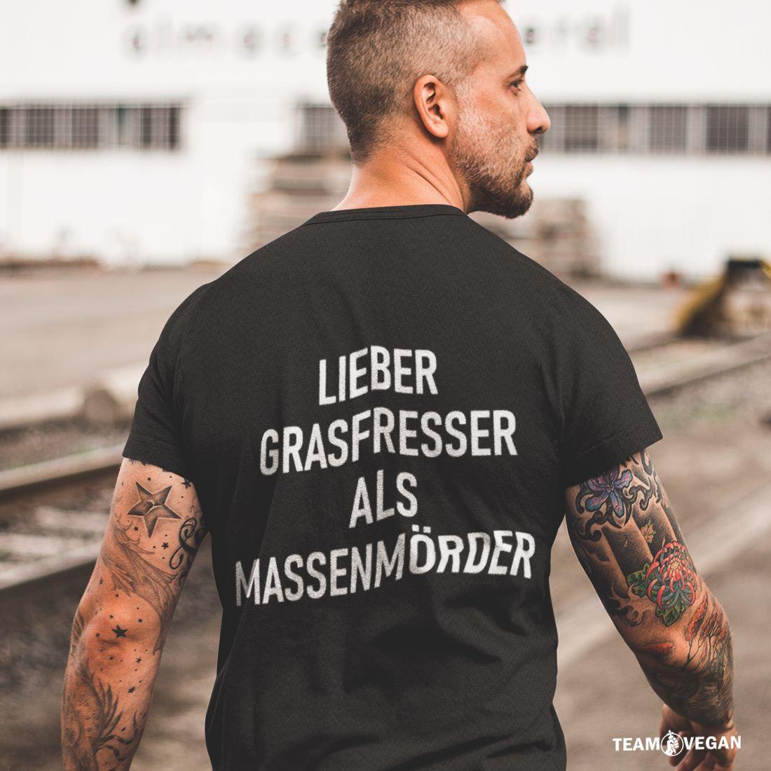 Lieber Grasfresser als Massenmörder - Unisex Organic Shirt - Team Vegan © vegan t shirt