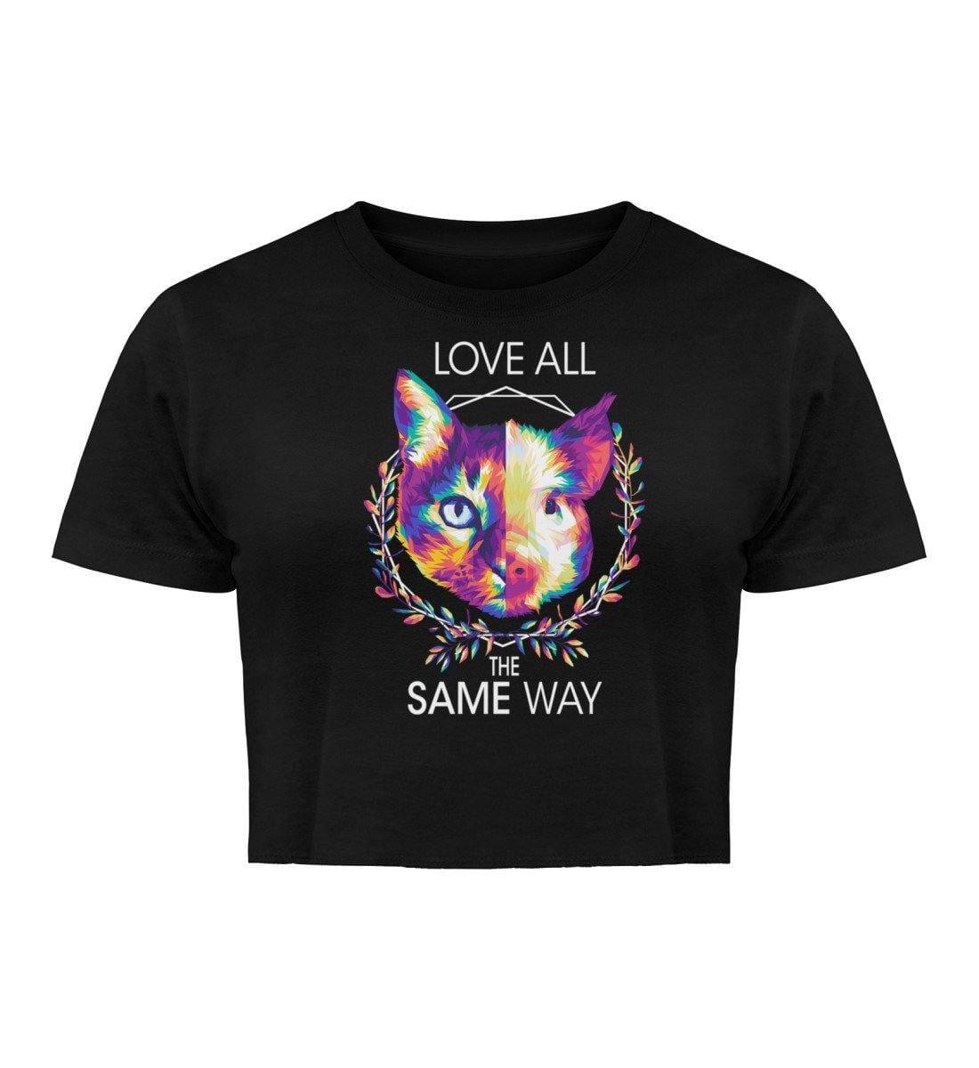 Love all the same way - Damen Organic Crop Top - Team Vegan © vegan t shirt