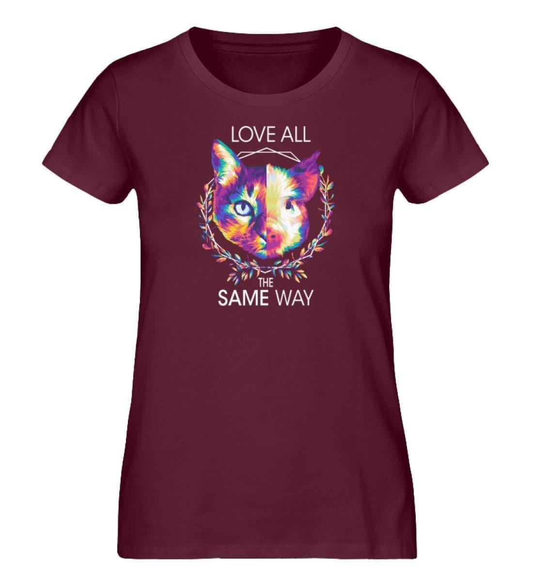 Love all the same way - Damen Organic Shirt Stella Jazzer T-Shirt ST/ST Shirtee Burgundy S 