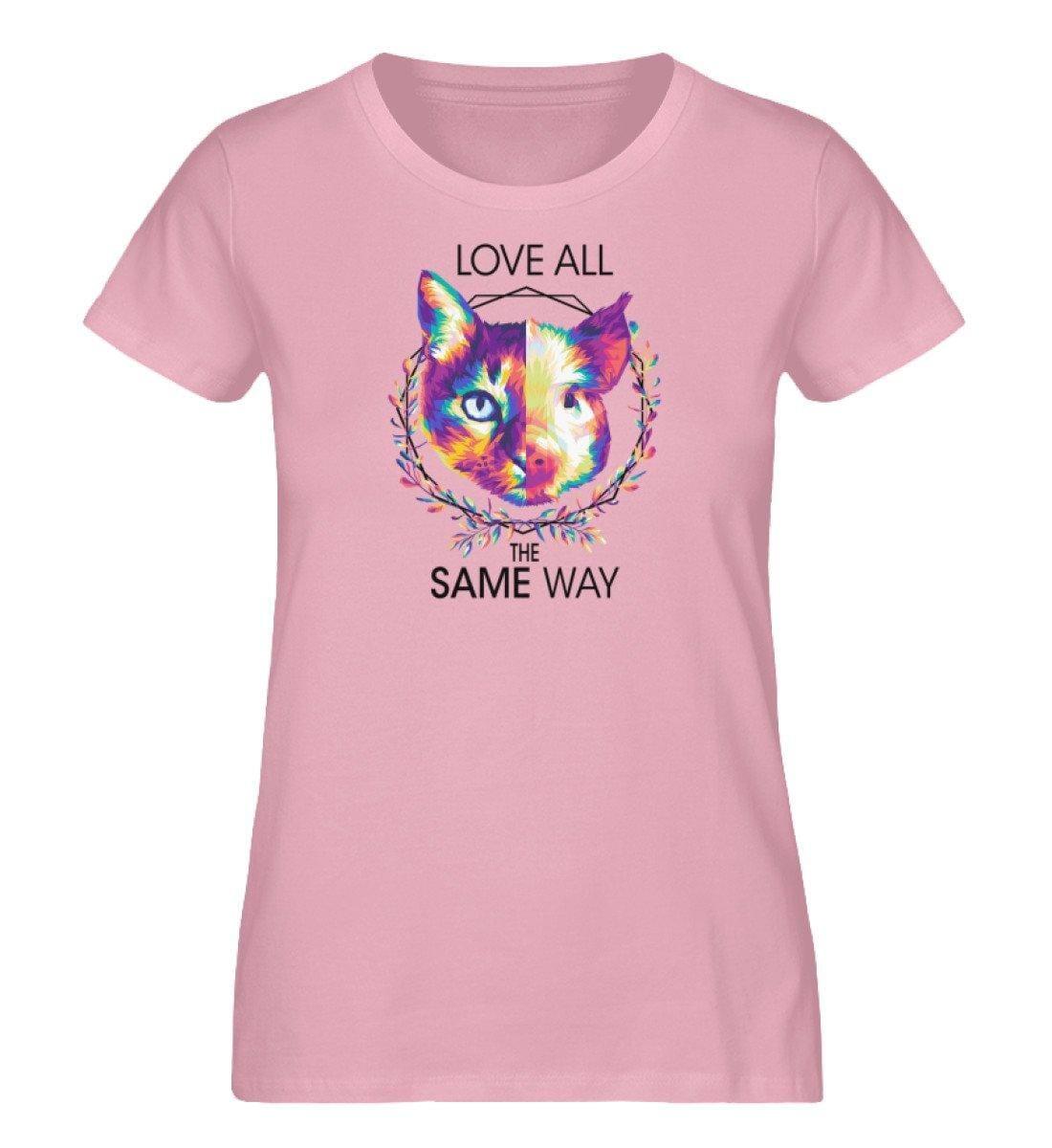 Love all the same way - Damen Organic Shirt Stella Jazzer T-Shirt ST/ST Shirtee Cotton Pink S 
