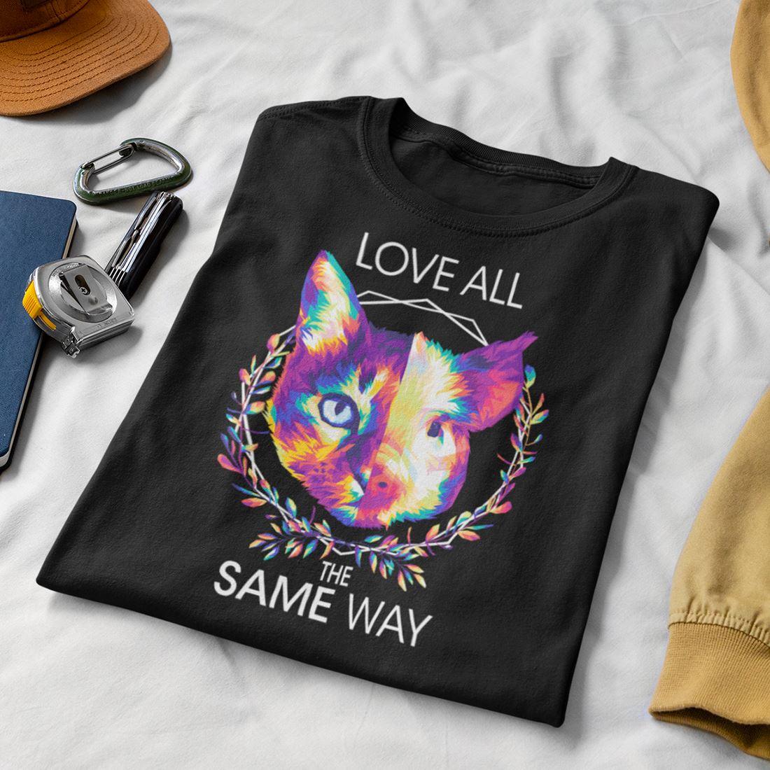 Love all the same way - Damen Organic Shirt Stella Jazzer T-Shirt ST/ST Shirtee Schwarz S 
