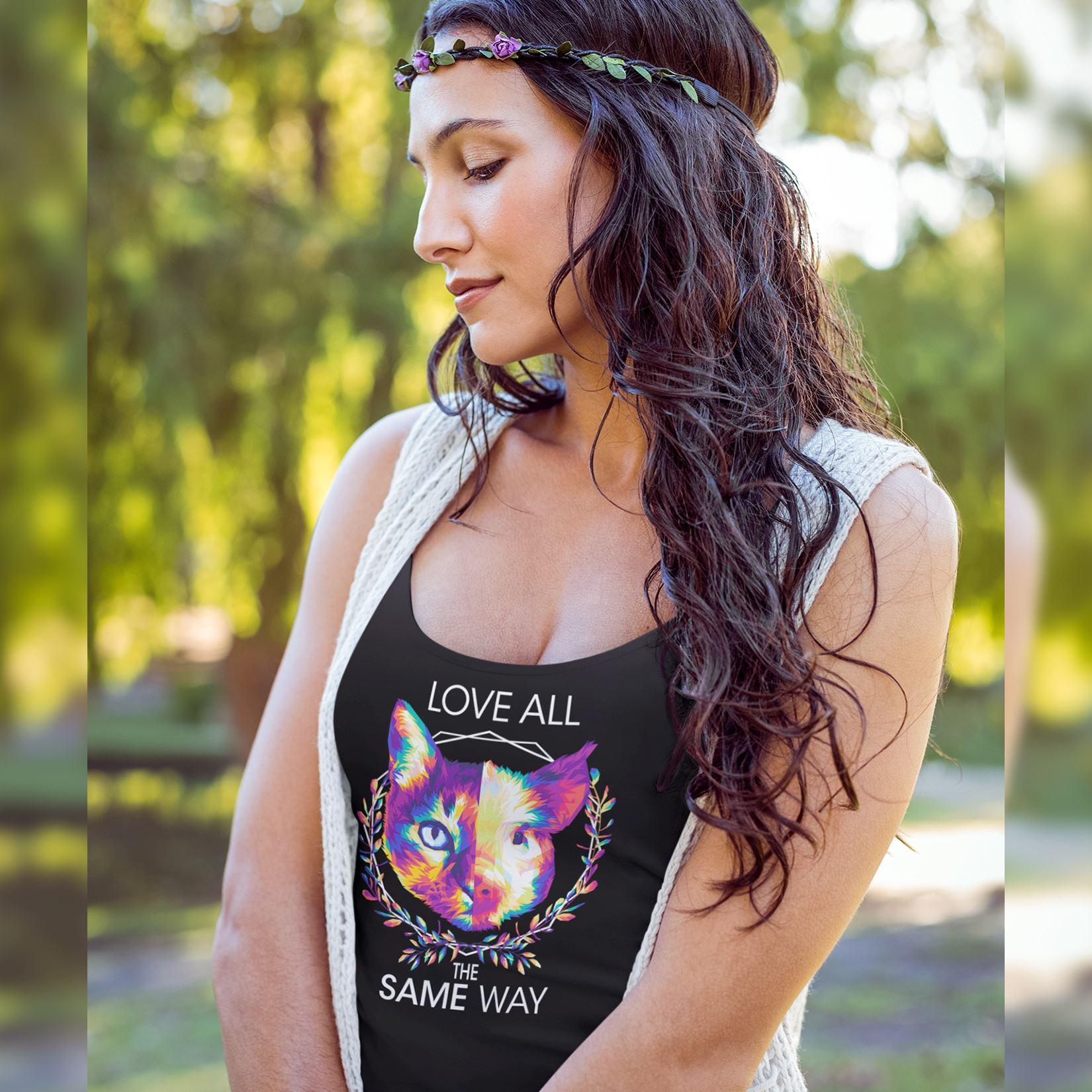 Love all the same way - Damen Organic Tanktop - Team Vegan © vegan t shirt