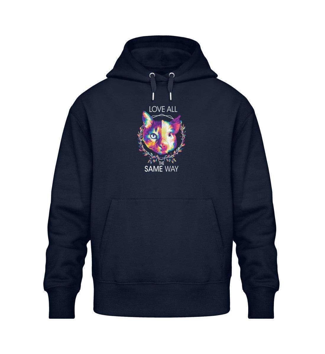 Love all the same way - Unisex Oversized Organic Hoodie Slammer Oversized Hoodie ST/ST Shirtee French Navy XS 