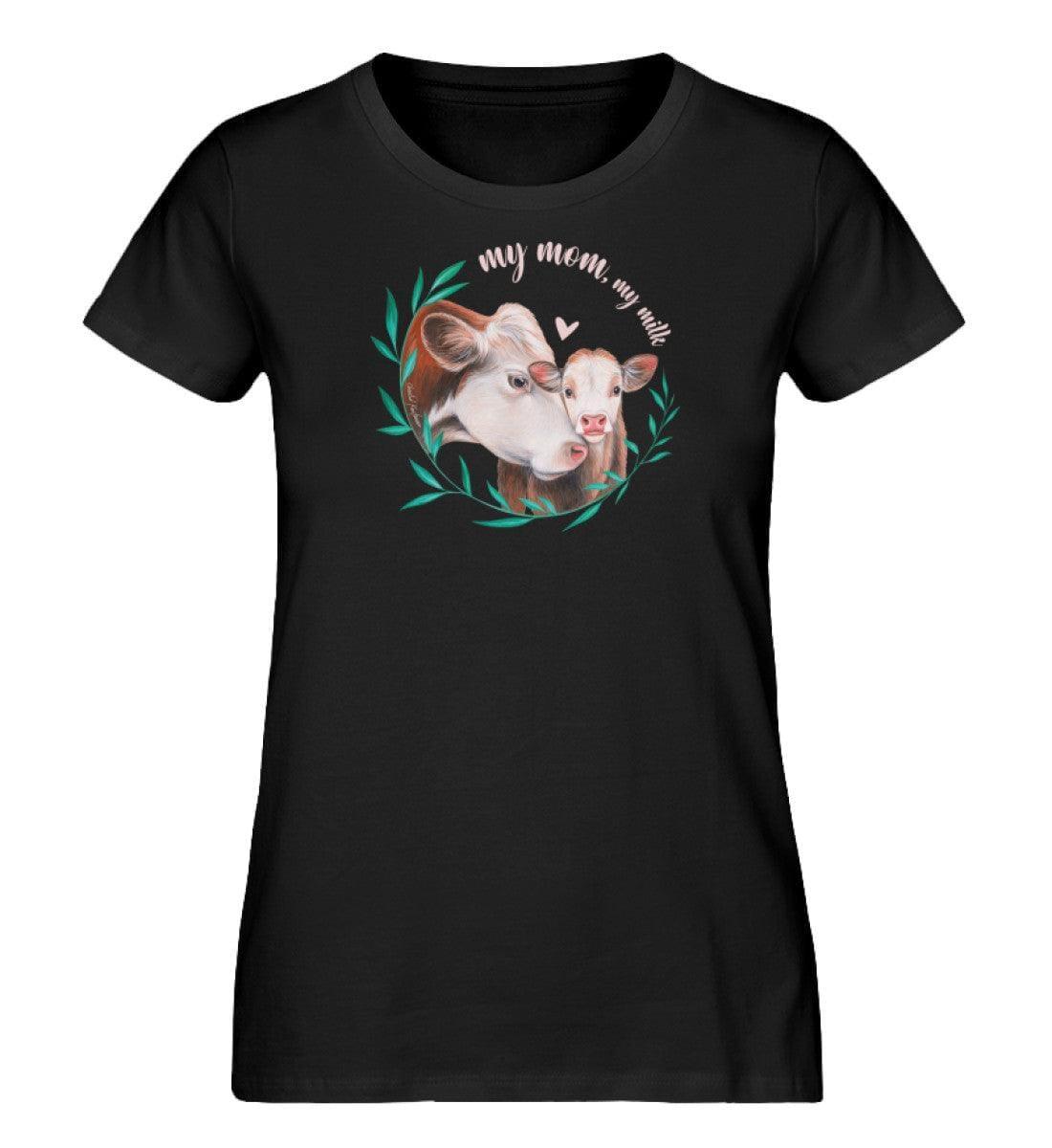 My mom, My milk [Chantal Kaufmann] - Damen Organic Shirt Stella Jazzer T-Shirt ST/ST Shirtee Schwarz XS 