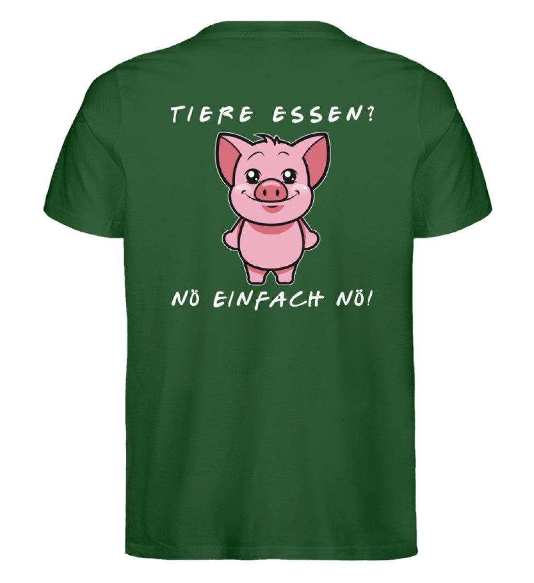 Nö einfach nö! - Pig - Unisex Organic Shirt Rocker T-Shirt ST/ST Shirtee Dunkelgrün S 