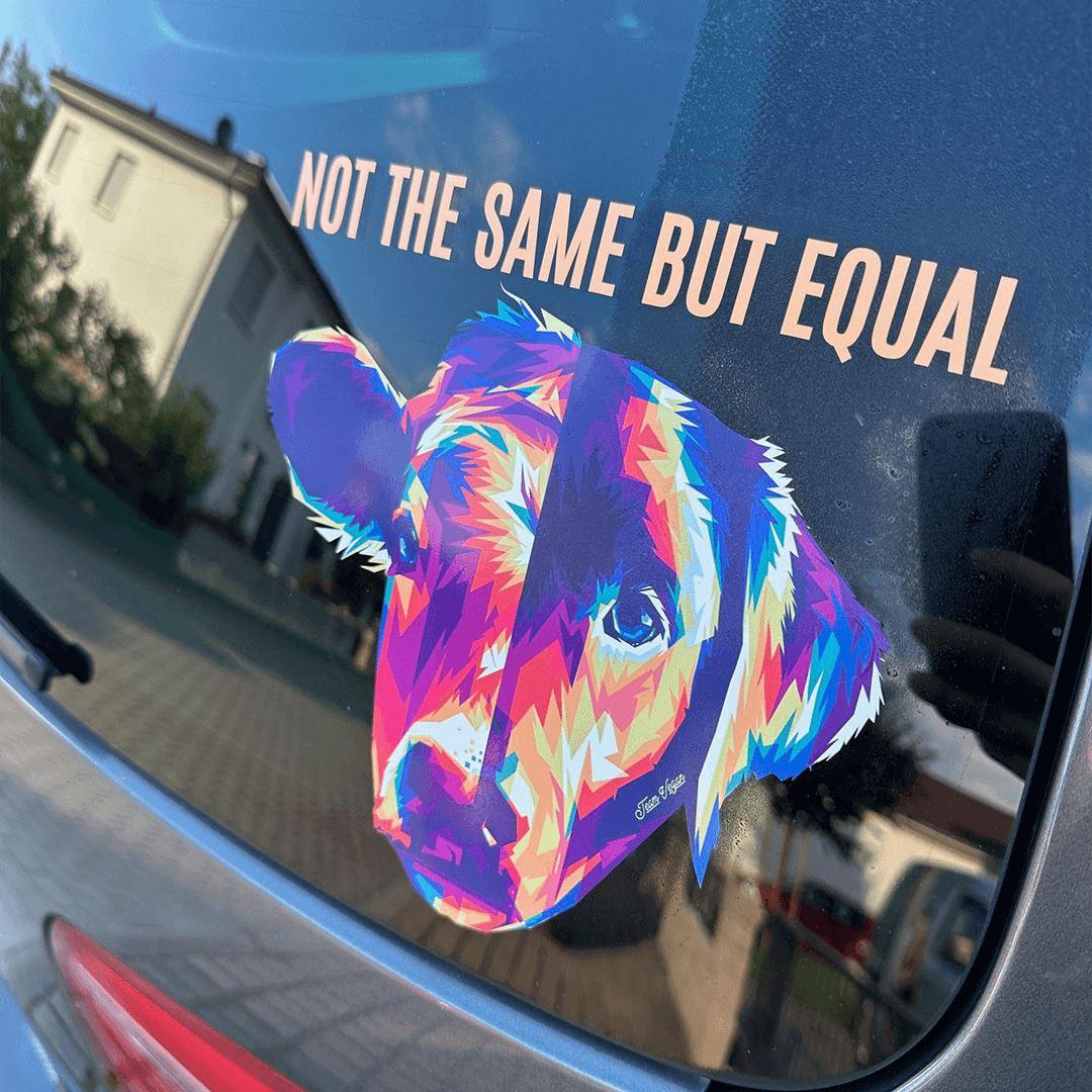 Not the same but equal - Autoaufkleber Sticker - Team Vegan © vegan t shirt