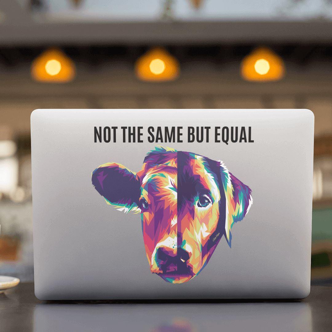 Not the same but equal - Autoaufkleber Sticker - Team Vegan © vegan t shirt