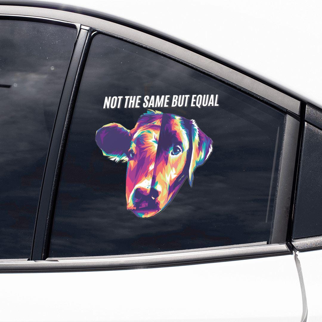 Not the same but equal - Autoaufkleber Sticker - Team Vegan © vegan t shirt