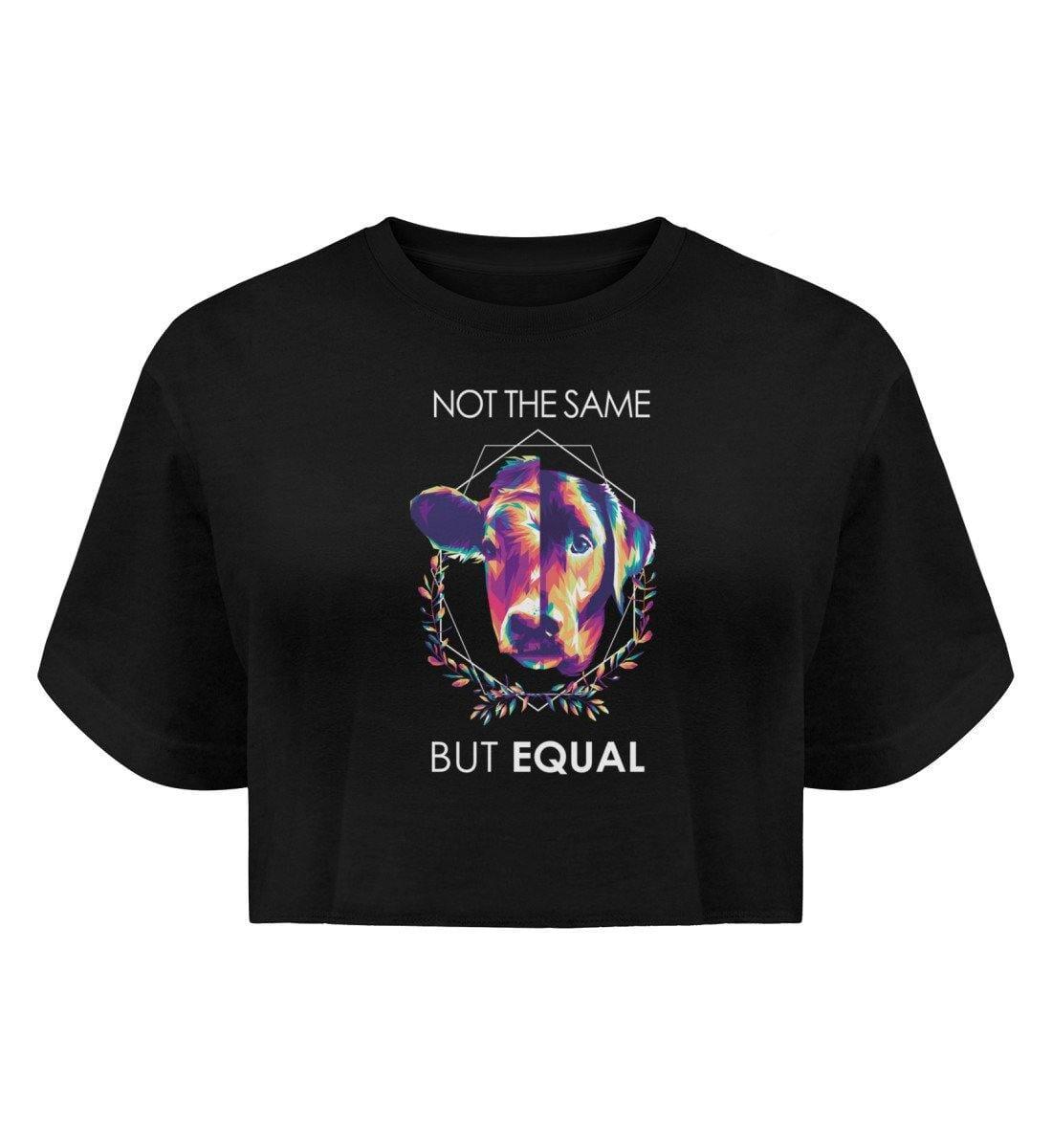 Not the same but equal - Boyfriend Organic Crop Top - Team Vegan © vegan t shirt