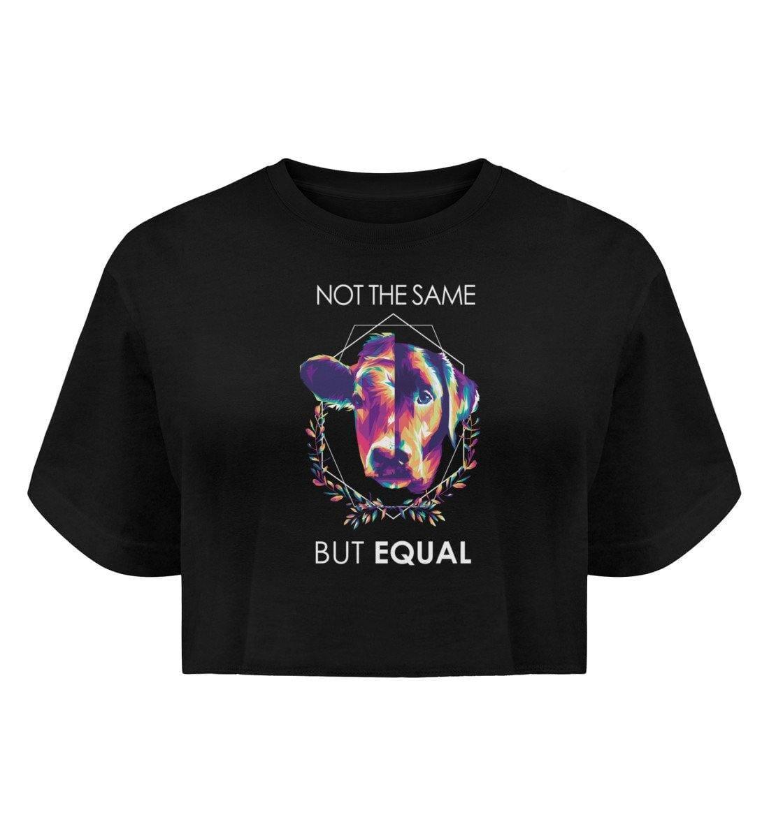 Not the same but equal - Boyfriend Organic Crop Top - Team Vegan © vegan t shirt