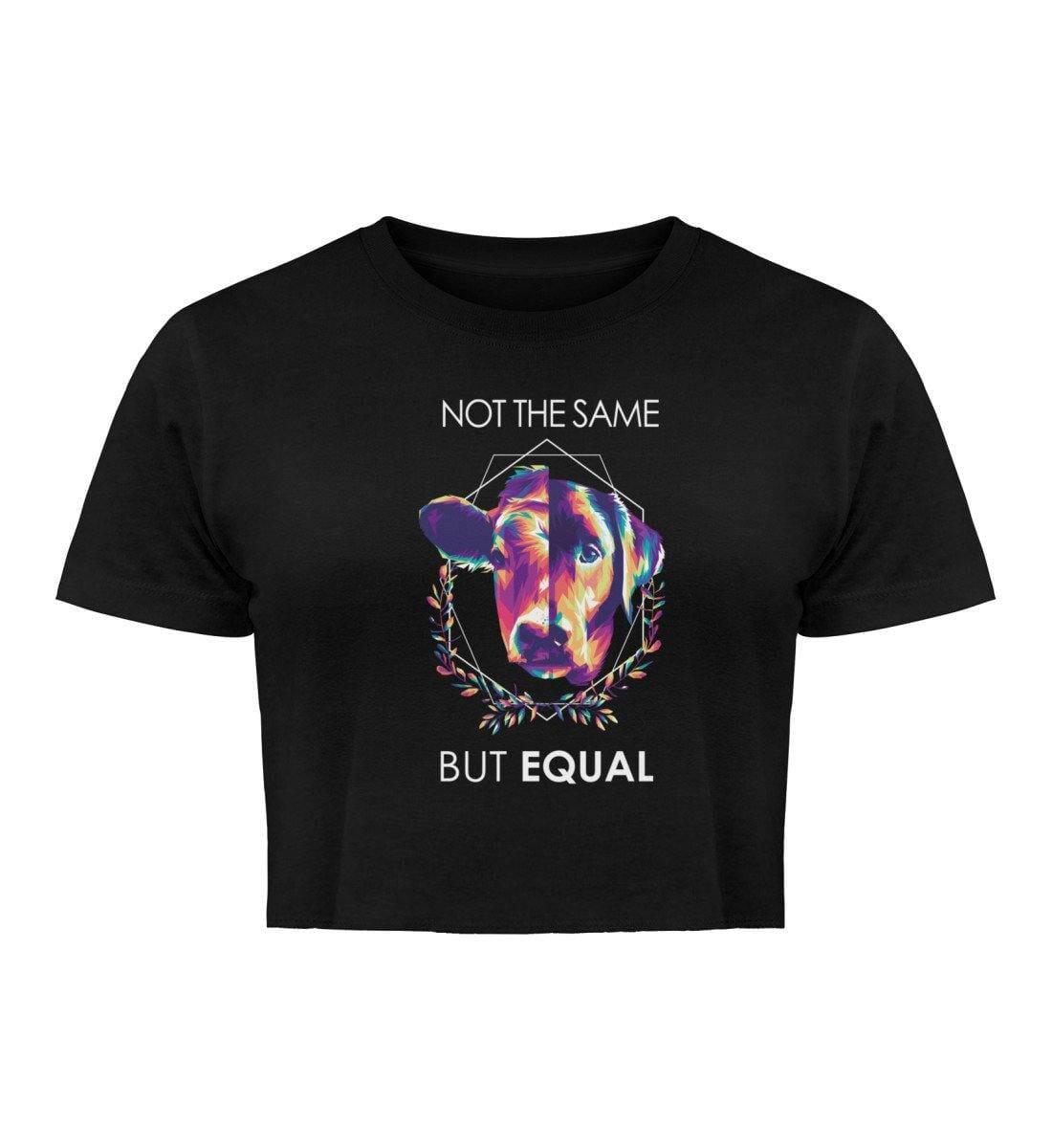 Not the same but equal - Damen Organic Crop Top - Team Vegan © vegan t shirt