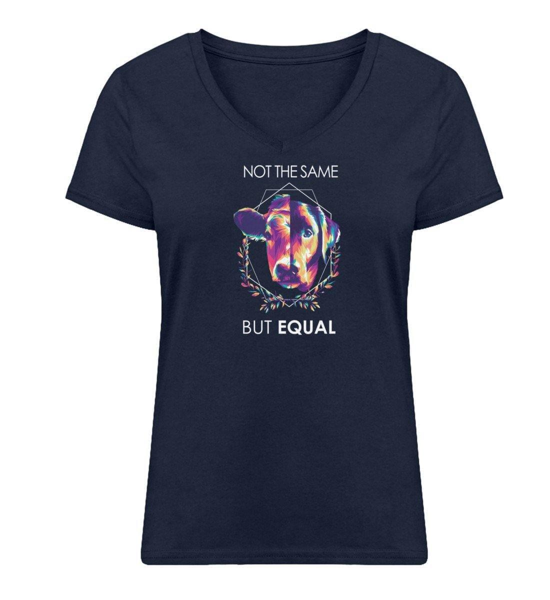 Not The Same But Equal - Damen Organic V-Neck Shirt Stella Evoker T-Shirt ST/ST Shirtee French Navy XS 