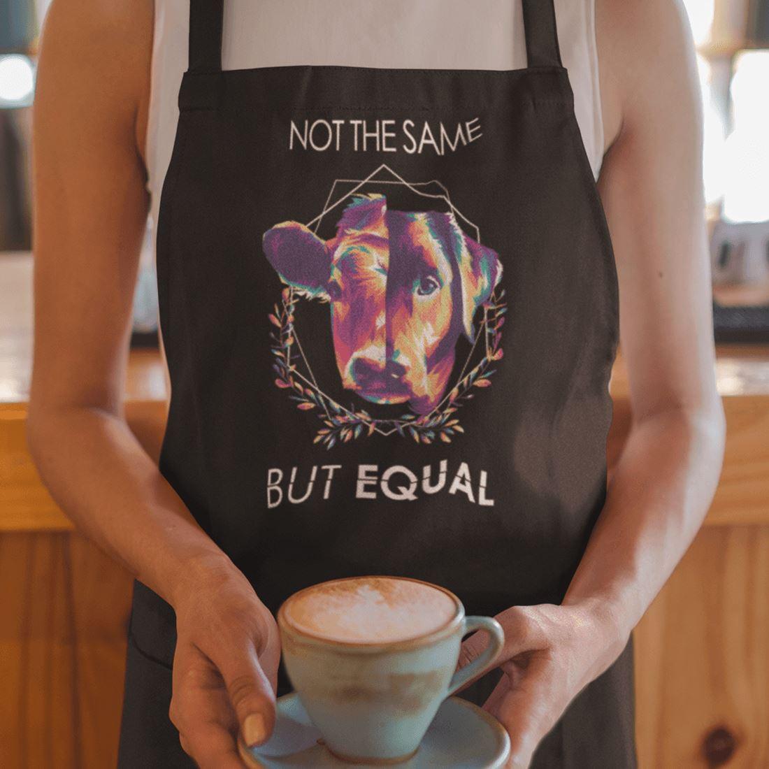 Not The Same But Equal - Organic Küchenschürze - Team Vegan © vegan t shirt