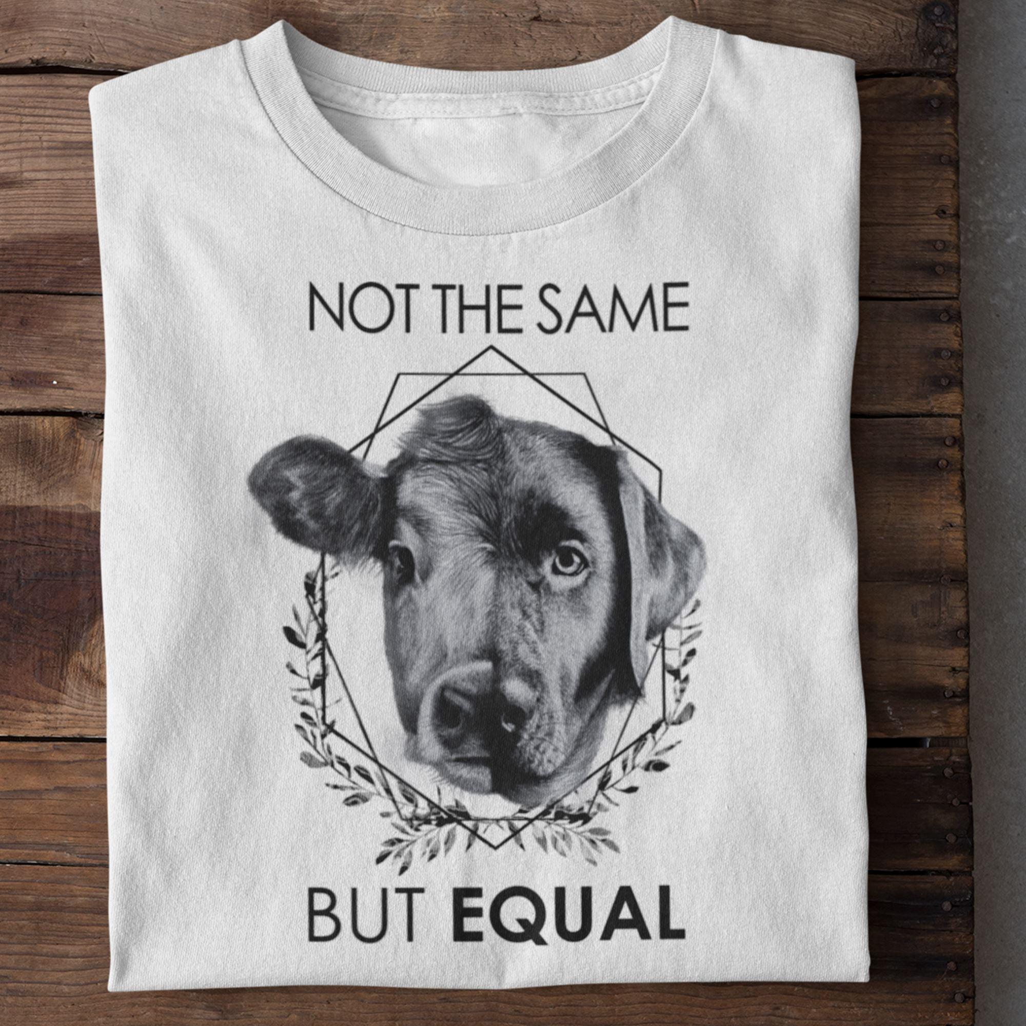 Not The Same But Equal s/w- Damen Organic Shirt - Team Vegan © vegan t shirt