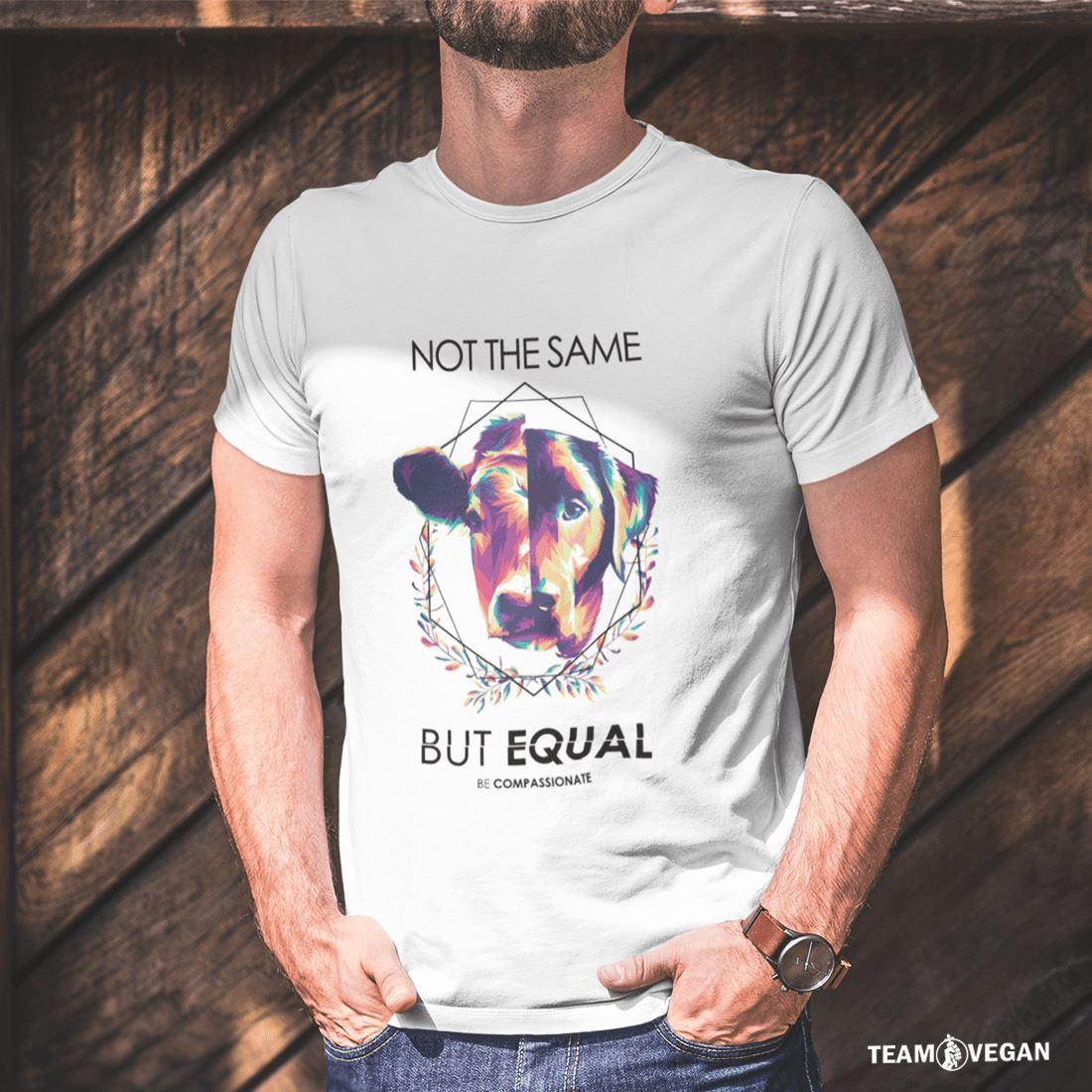 Not the same but equal - Unisex Organic Shirt - Team Vegan © vegan t shirt