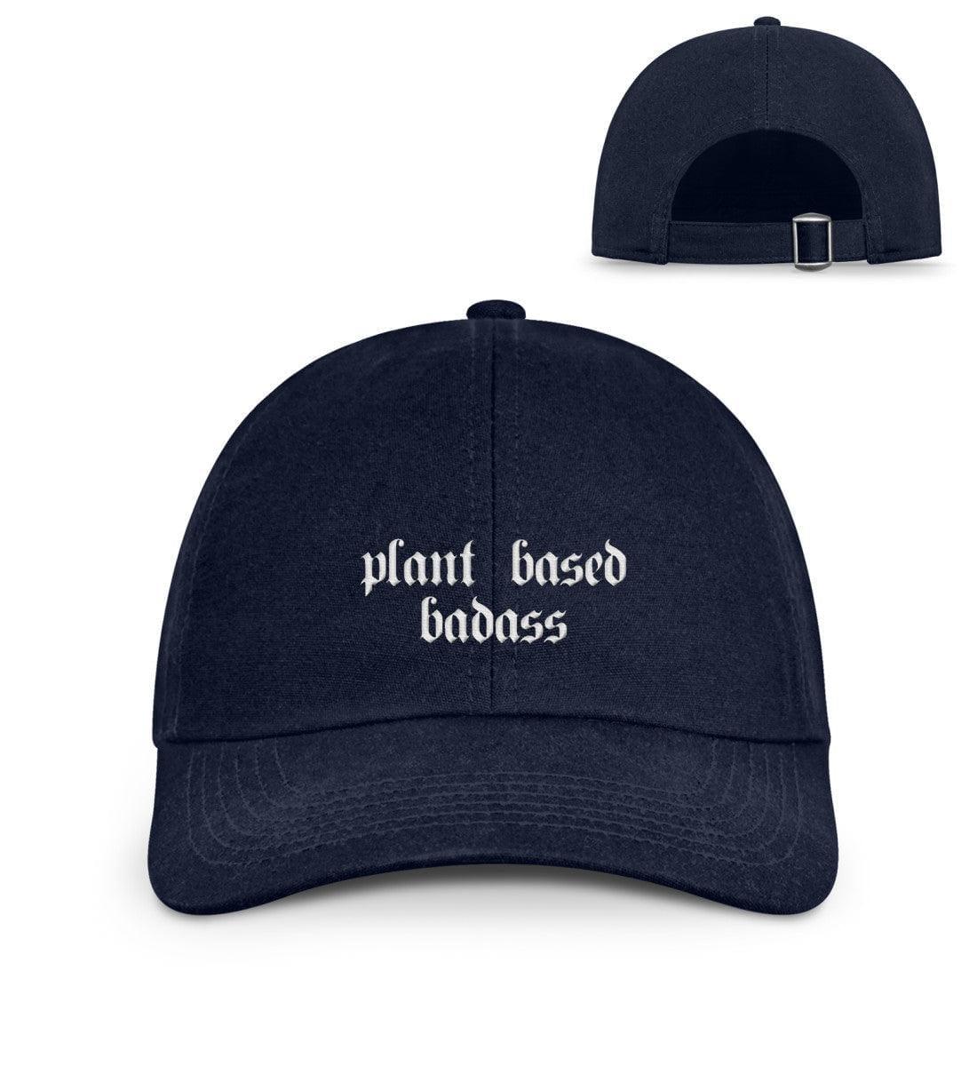 Plant based badass - Organic Baseball Kappe mit Stick Organic Baseball Kappe mit Stick Shirtee Oxford Navy onesize 