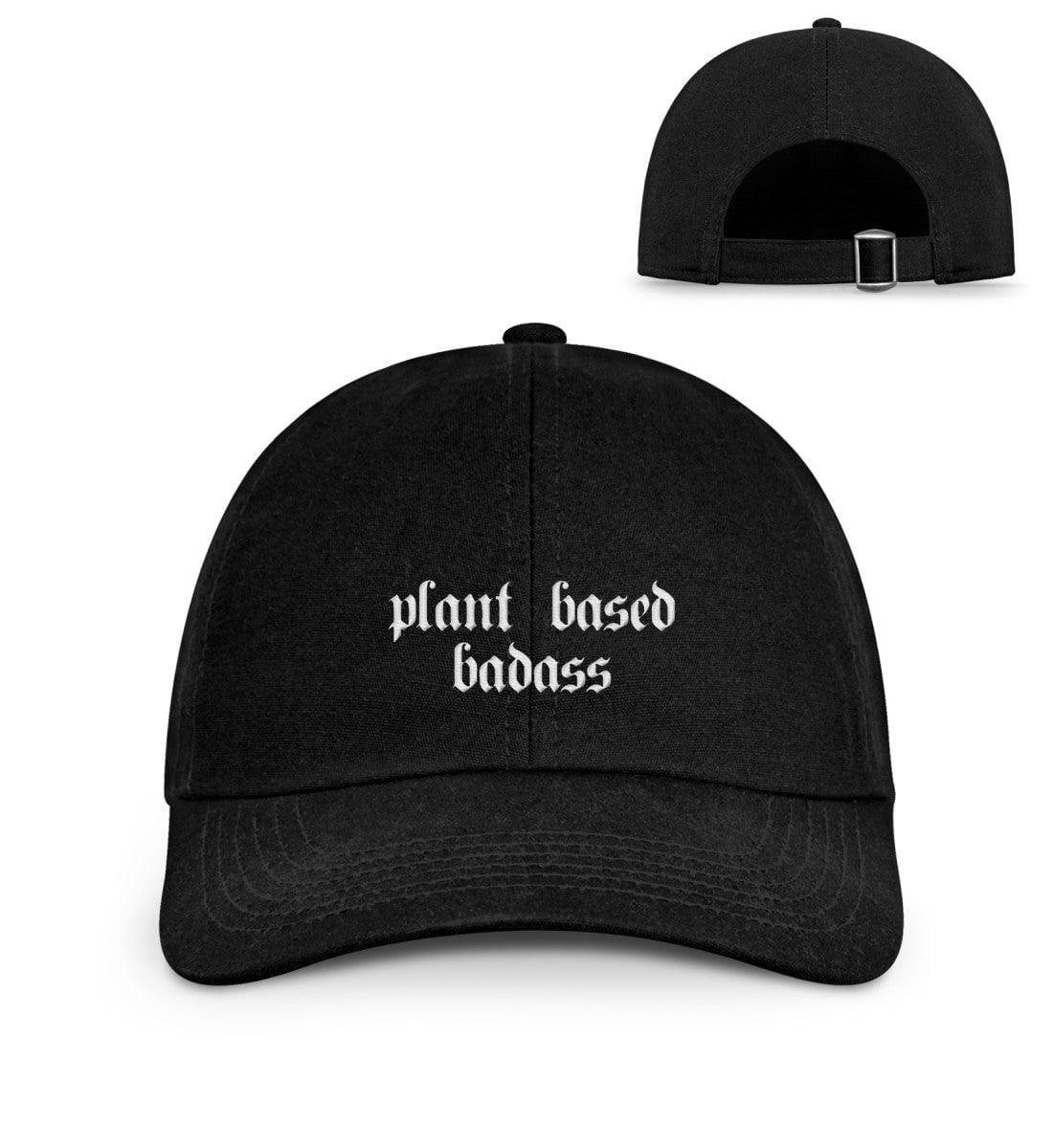 Plant based badass - Organic Baseball Kappe mit Stick Organic Baseball Kappe mit Stick Shirtee Schwarz onesize 