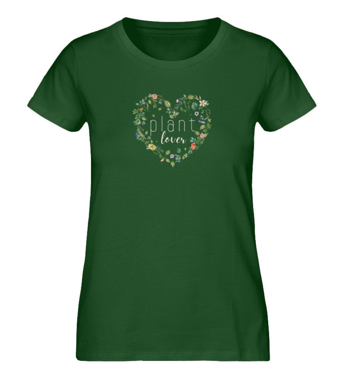 Plant Love [Svenja Rakel]- Damen Organic Shirt Stella Jazzer T-Shirt ST/ST Shirtee Dunkelgrün XS 