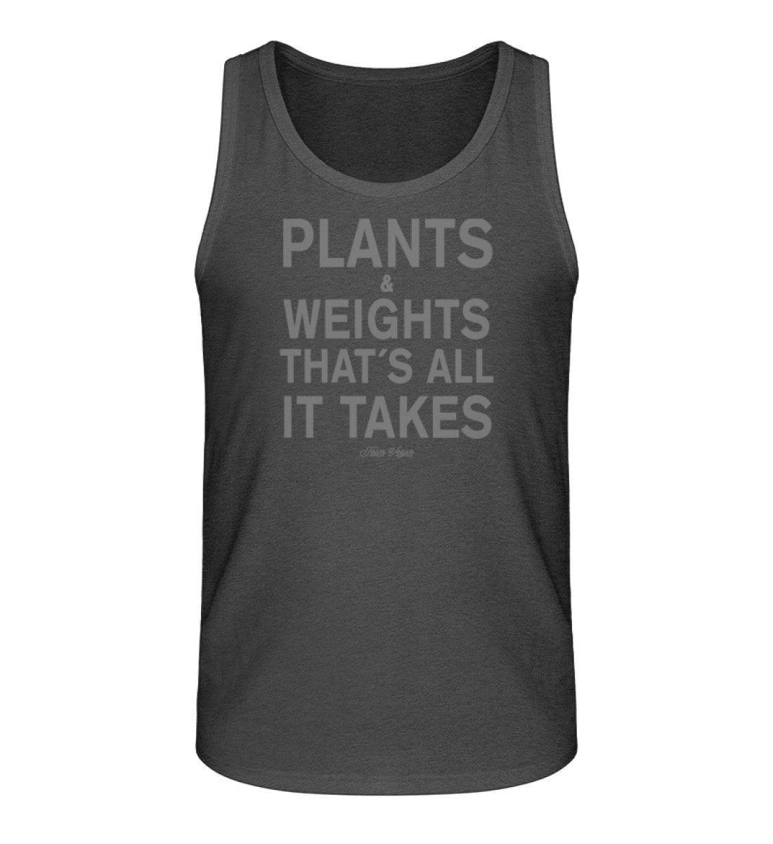 Plants & Weights - Herren Organic Tanktop Stanley Specter Herren Tanktop ST/ST Shirtee Dark Heather Grey S 