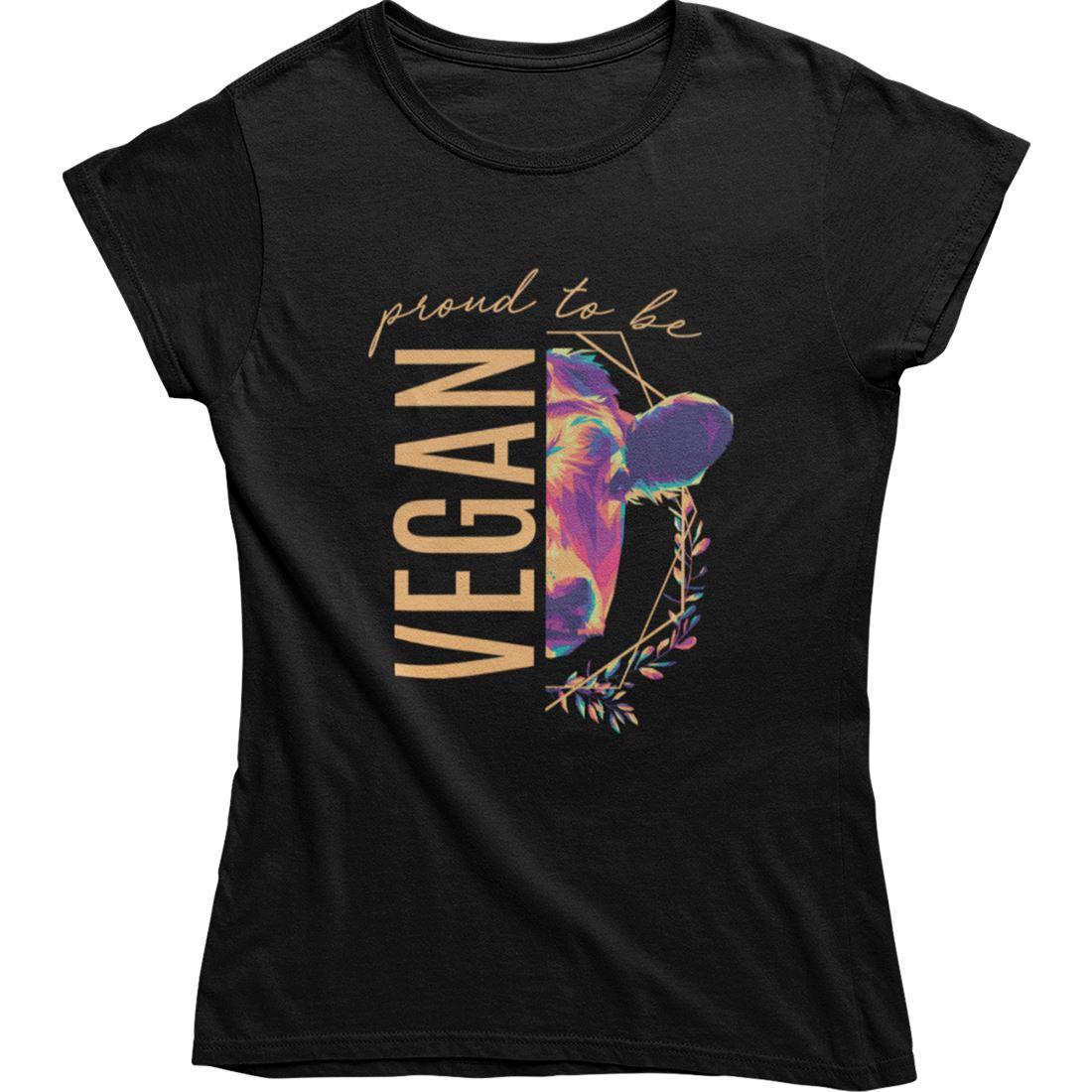Proud to be vegan - Damen Organic Shirt Stella Jazzer T-Shirt ST/ST Shirtee Schwarz S 