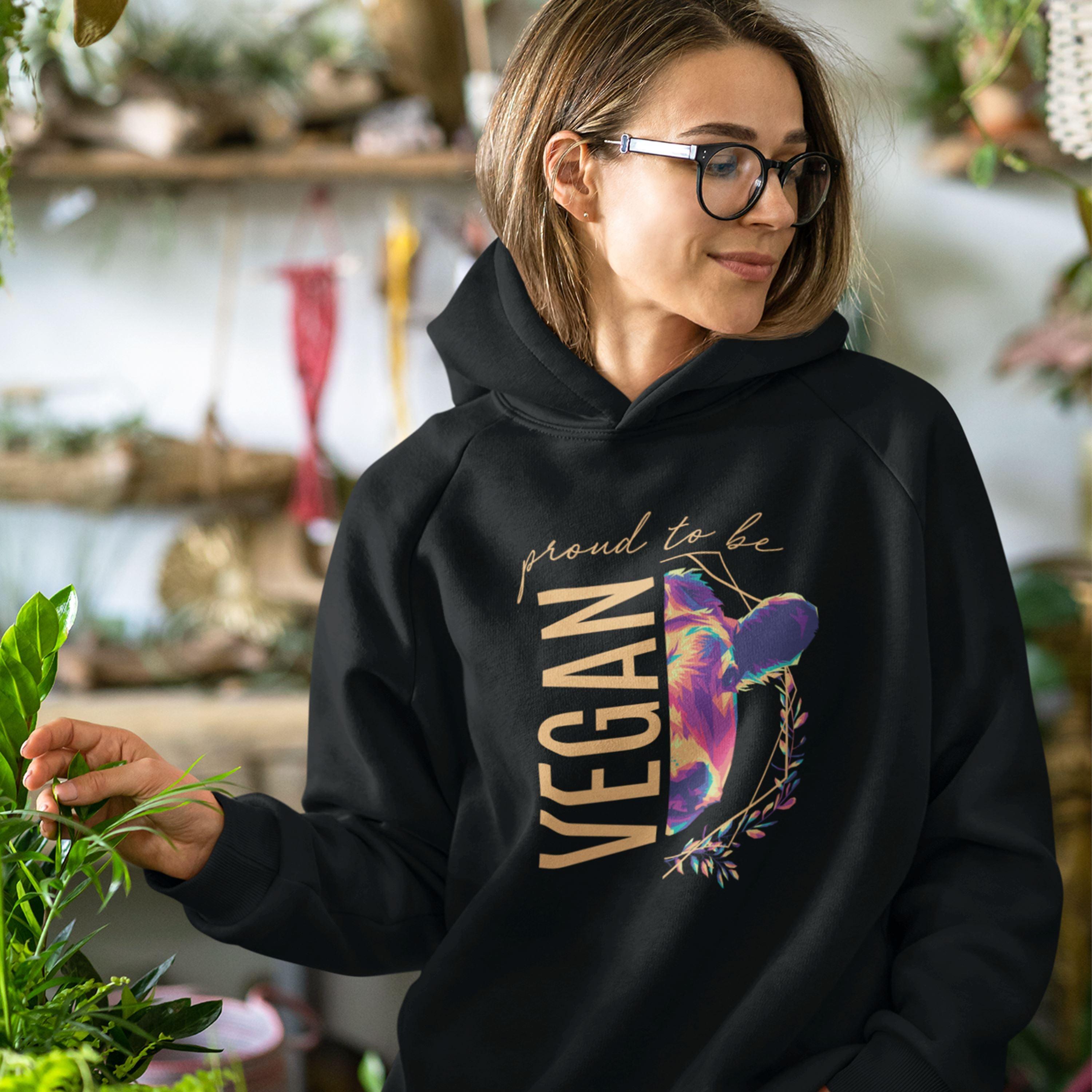Proud to be vegan - Unisex Organic Hoodie Drummer Hoodie ST/ST Shirtee 
