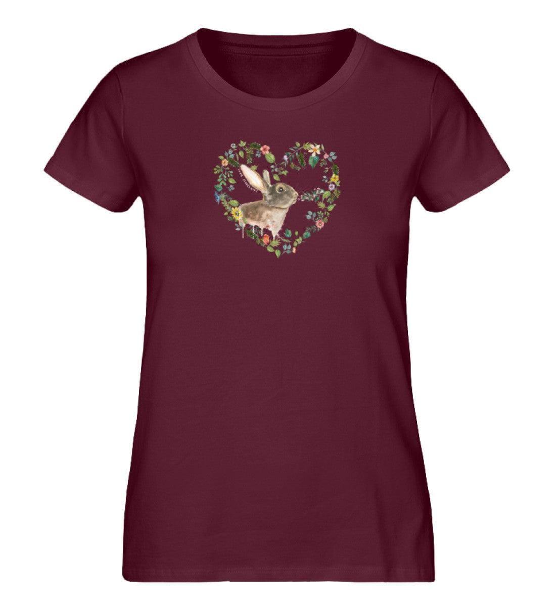 Rabbit Love [Svenja Rakel] - Damen Organic Shirt Stella Jazzer T-Shirt ST/ST Shirtee Burgundy XS 