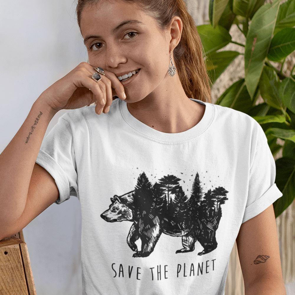 Save the planet - Damen Organic Shirt - Team Vegan © vegan t shirt