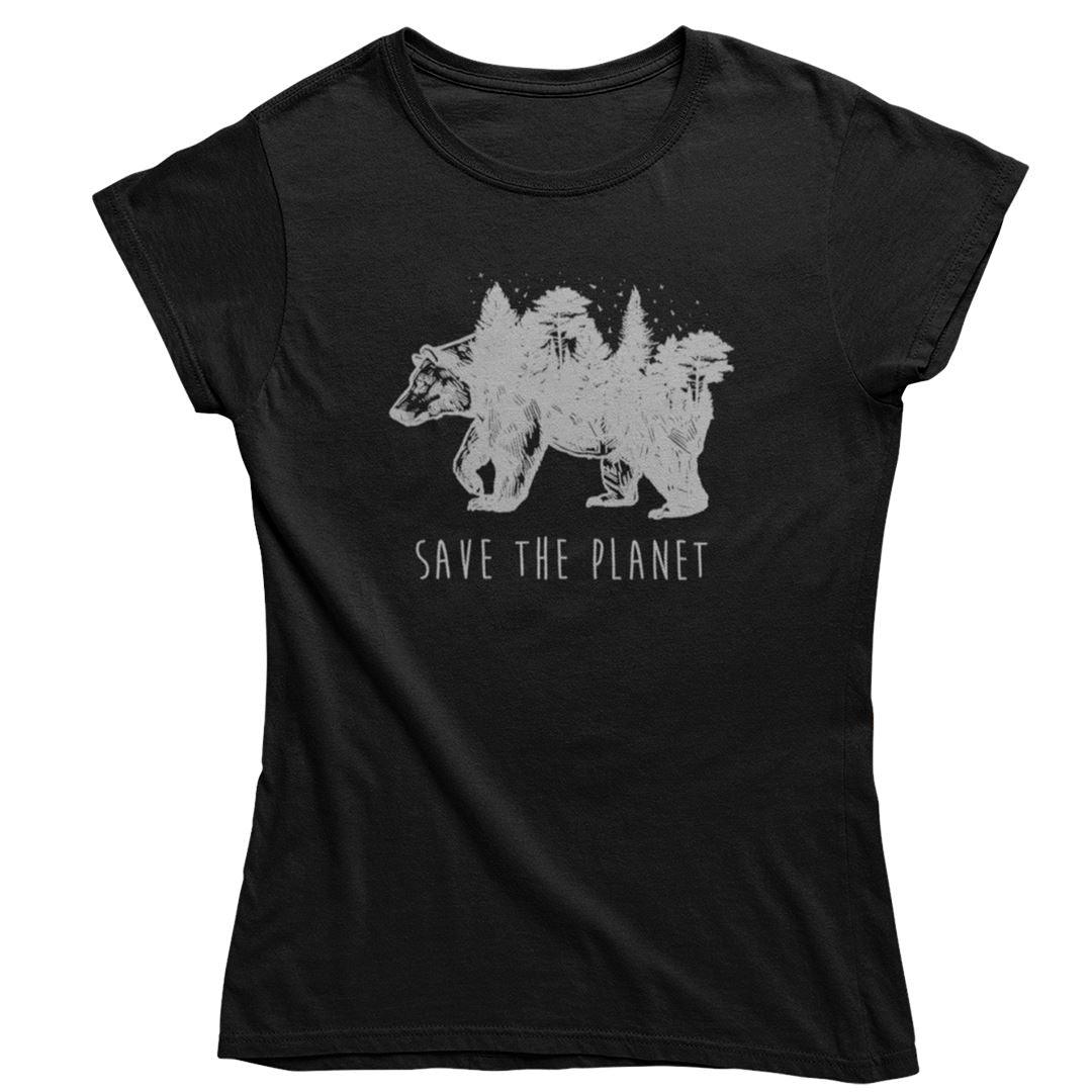 Save the planet - Damen Organic Shirt - Team Vegan © vegan t shirt