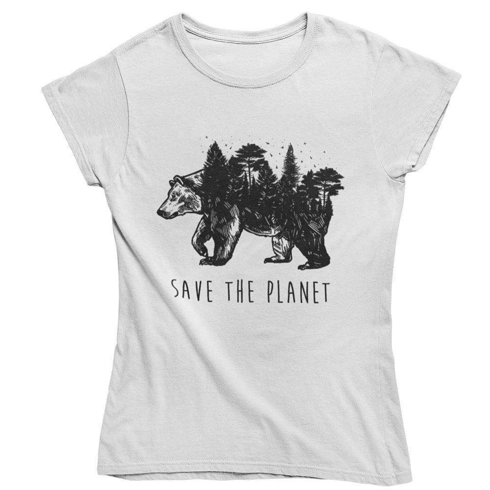 Save the planet - Damen Organic Shirt Stella Jazzer T-Shirt ST/ST Shirtee Weiß S 