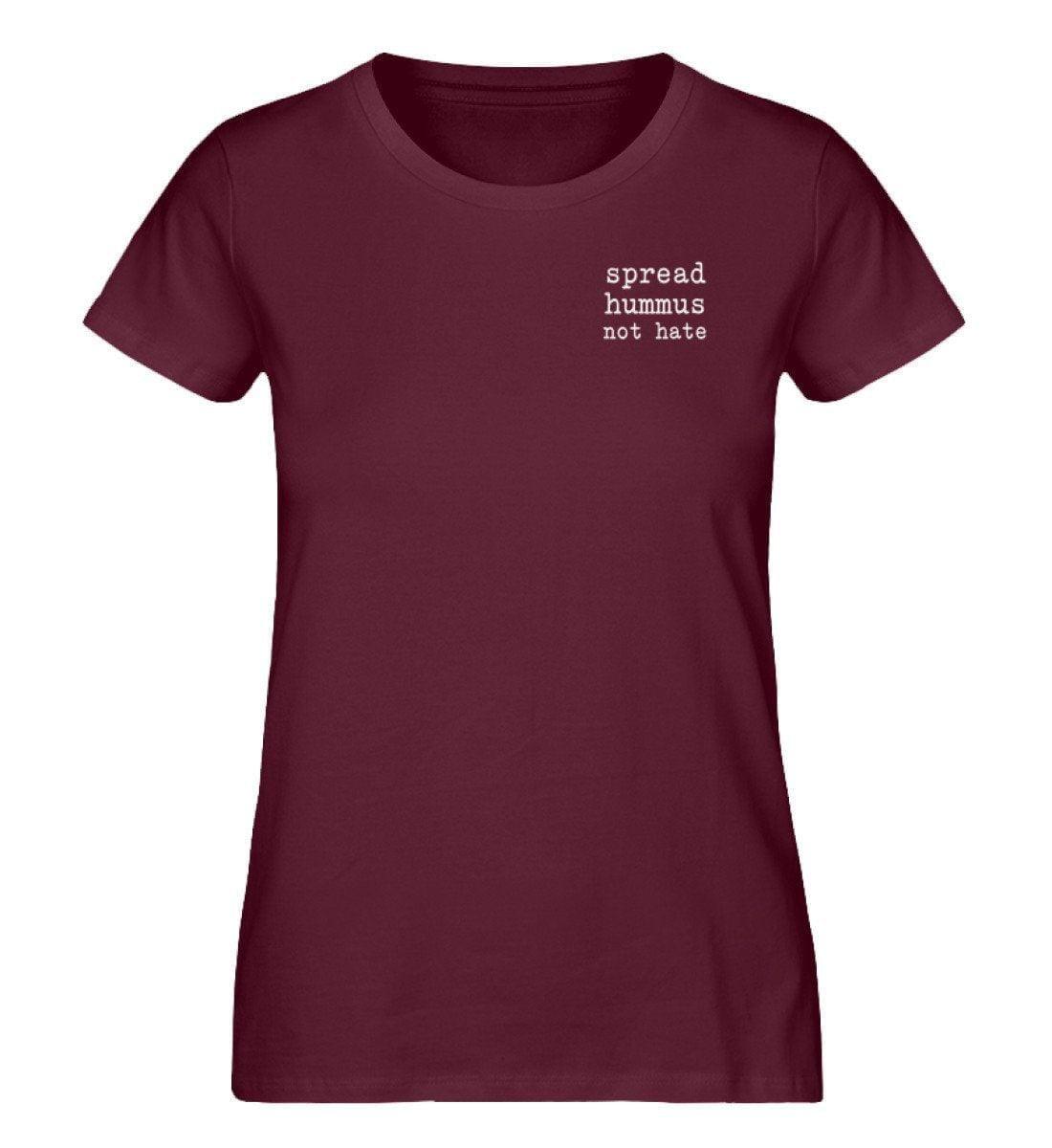 Spread hummus not hate - Damen Organic Shirt Stella Jazzer T-Shirt ST/ST Shirtee Burgundy S 
