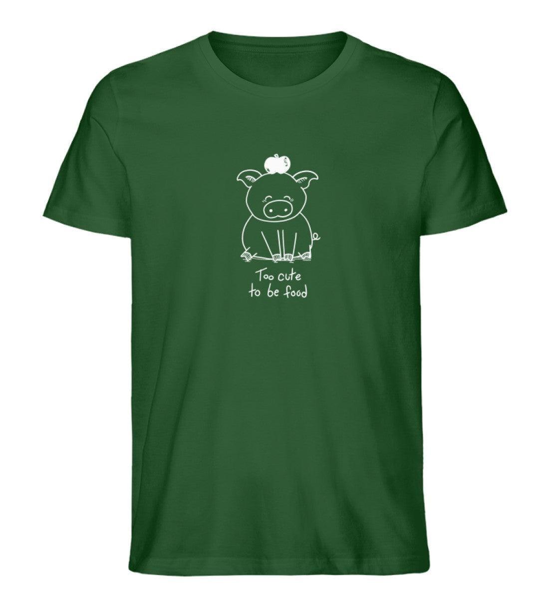 Too cute [Herr Tierfreund] - Unisex Organic Shirt Shirtee Dunkelgrün S 