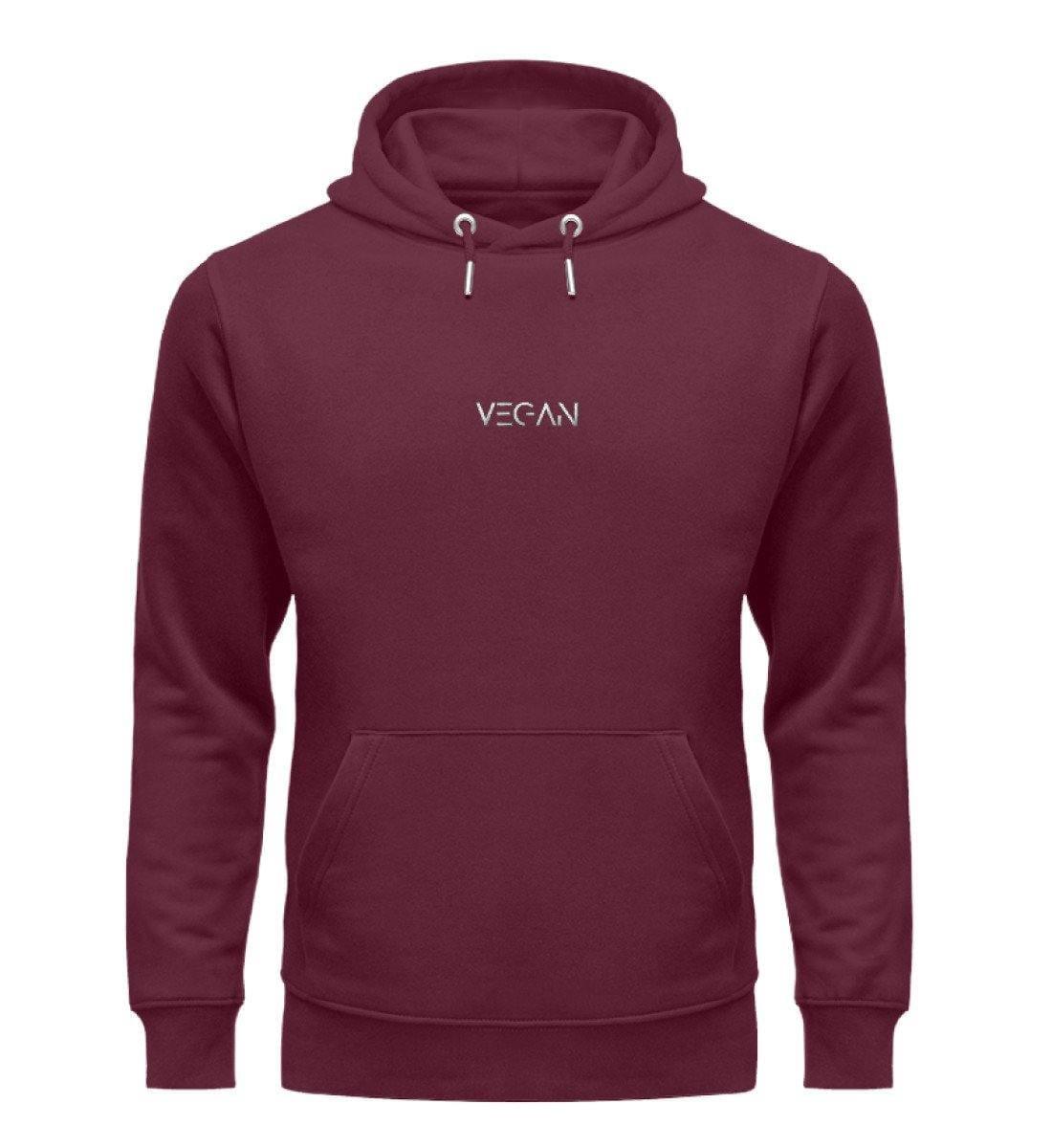 V E G A N - Unisex Premium Organic Hoodie mit Stick Cruiser Hoodie Stick ST/ST Shirtee Burgundy XS 