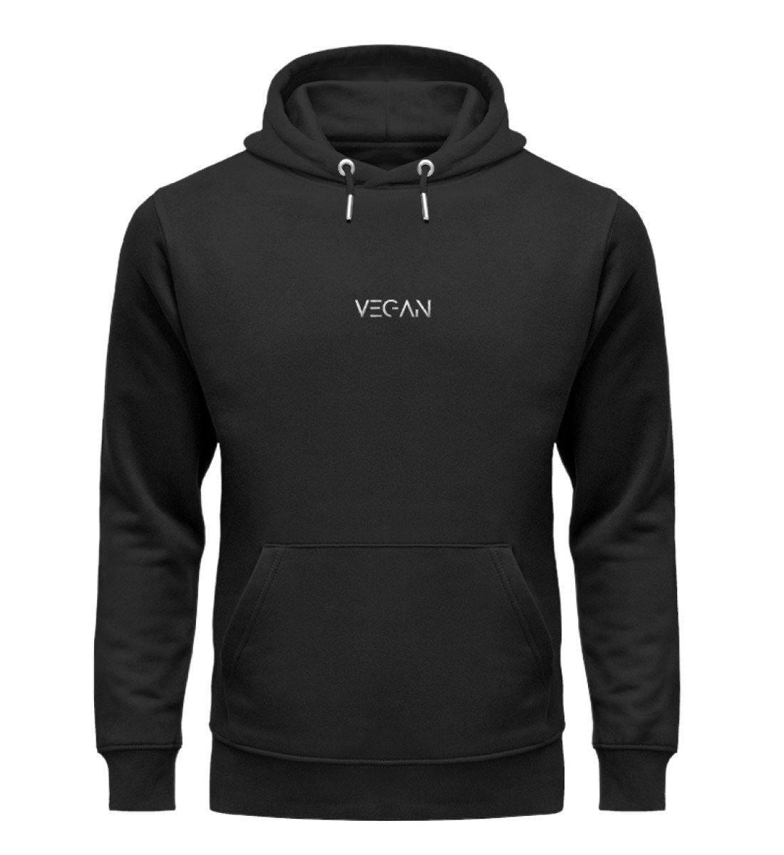 V E G A N - Unisex Premium Organic Hoodie mit Stick Cruiser Hoodie Stick ST/ST Shirtee Schwarz XS 