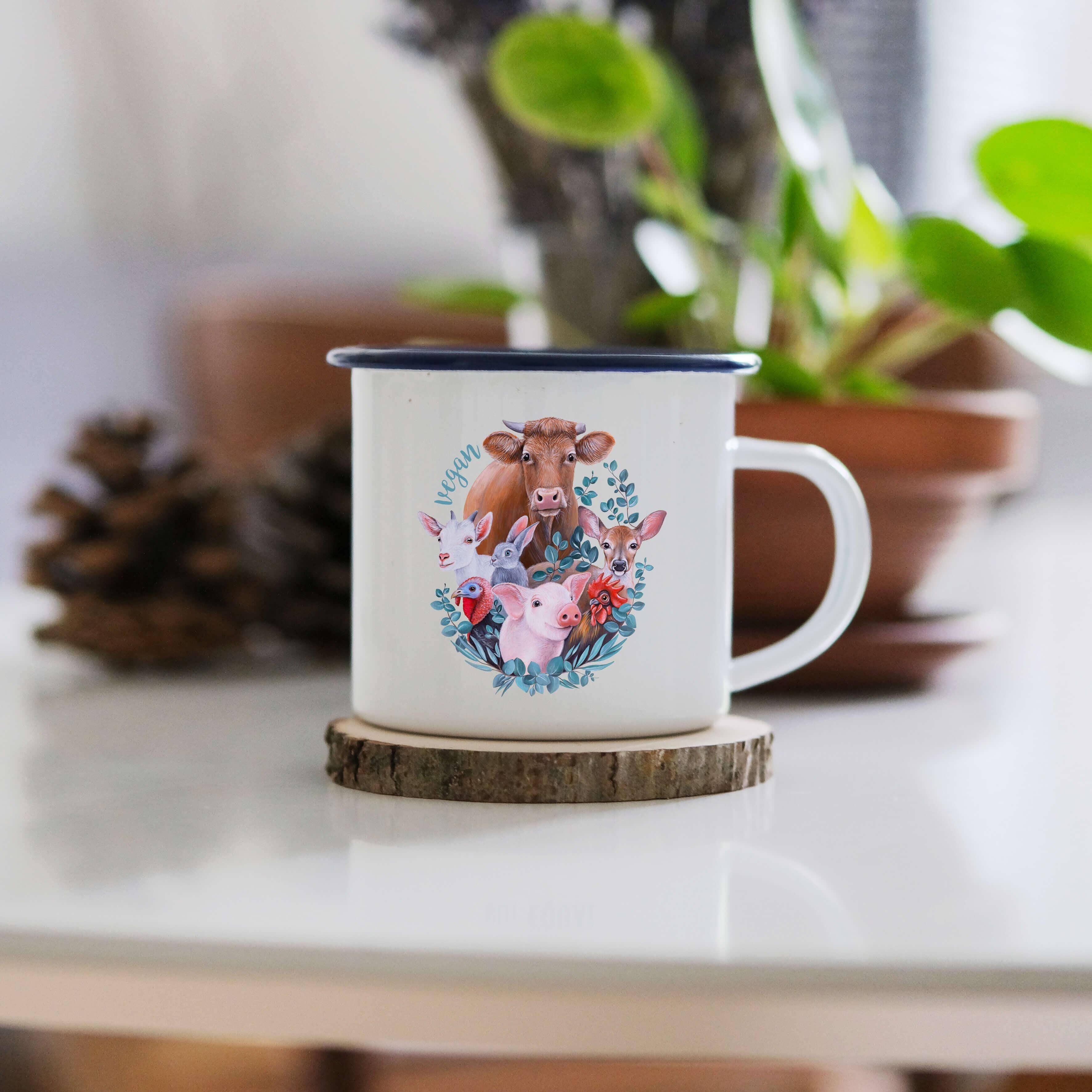 Vegan [Chantal Kaufmann] - Emaille Tasse Emaille Tasse Shirtee 